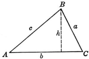 mensuration formulas triangle area